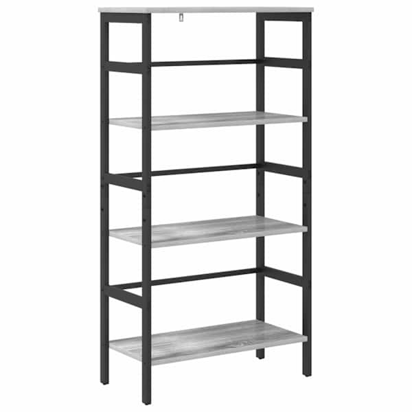 vidaXL Raamatukapp 3 tasandit 60 x 29,5 x 115 cm Tehispuit Hall Sonoma