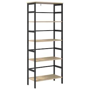 vidaXL Raamatukapp 4 tasandit 60 x 29,5 x 149 cm Tehispuit Sonoma tamm