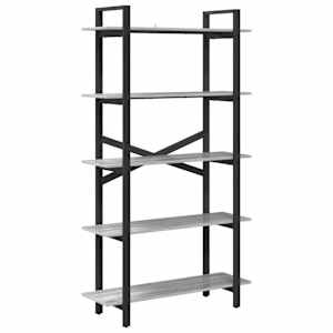 vidaXL Raamatukapp 5 tasandit 100 x 33,5 x 178 cm Tehispuit
