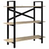 vidaXL Raamatukapp 3 tasandit 100 x 33,5 x 102 cm Tehispuit