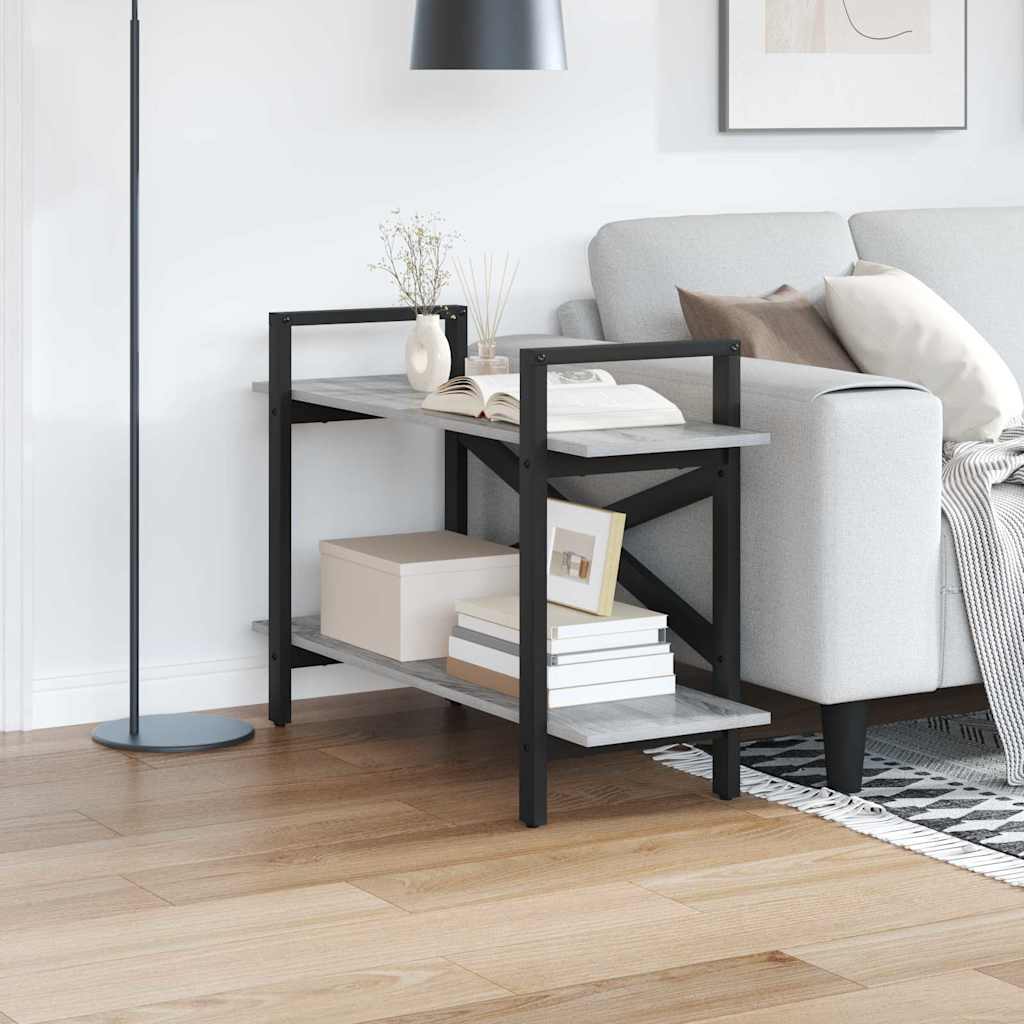 vidaXL Raft pentru cărți Gri Sonoma 100 x 33,5 x 64 cm Lemn compozit