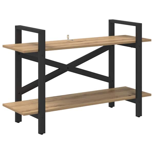 vidaXL Raamatukapp 2 tasandit 100 x 33,5 x 64 cm Tehispuit K&auml;sit&ouml;&ouml;puu