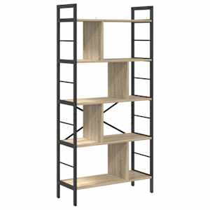 vidaXL Raamatukapp 9 tasandit 75 x 30 x 156 cm Tehispuit Sonoma tamm