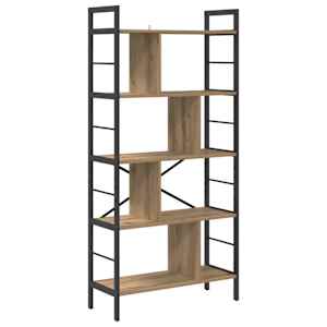 vidaXL Raamatukapp 9 tasandit 75 x 30 x 156 cm Tehispuit K&auml;sit&ouml;&ouml;puu