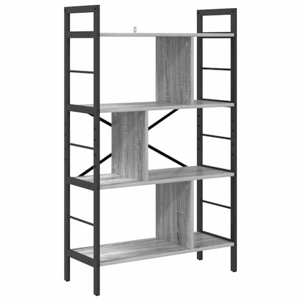 vidaXL Raamatukapp 7 tasandit 75 x 30 x 123,5 cm Tehispuit Hall Sonoma