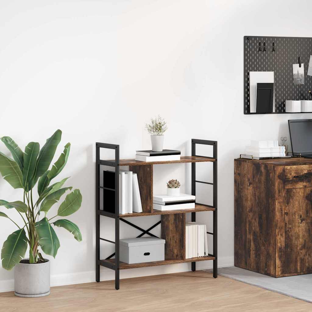 Mobilă și Mobilier - Raft pentru cărți Stejar fumuriu 75 x 30 x 91 cm Lemn compozit