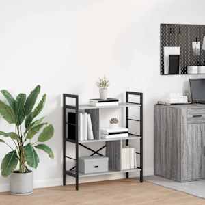 Knjižna polica Siva Sonoma 75 x 30 x 91 cm Konstruiran les