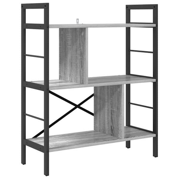 vidaXL Raamatukapp 5 tasandit 75 x 30 x 91 cm Tehispuit Hall Sonoma