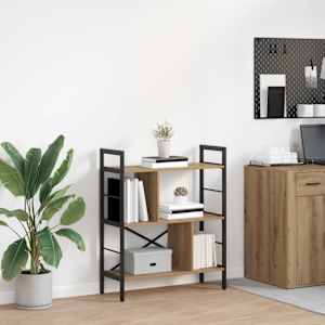 Knjižna polica Umetni hrast 75 x 30 x 91 cm Konstruiran les