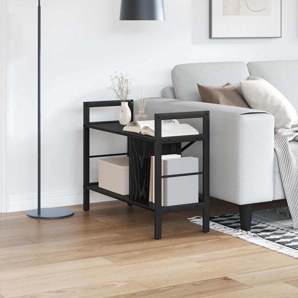 Mobilă și Mobilier - Raft pentru cărți Stejar Negru 75 x 30 x 58,5 cm Lemn compozit