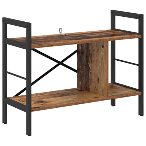 vidaXL Raamatukapp 3 tasandit 75 x 30 x 58,5 cm Tehispuit Vana puit
