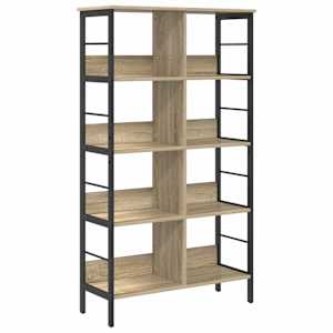 vidaXL Raamatukapp 8 tasandit 82 x 32 x 144,5 cm Tehispuit Sonoma tamm