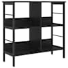 vidaXL Raamatukapp 4 tasandit 82 x 32 x 79 cm Tehispuit Must tamm