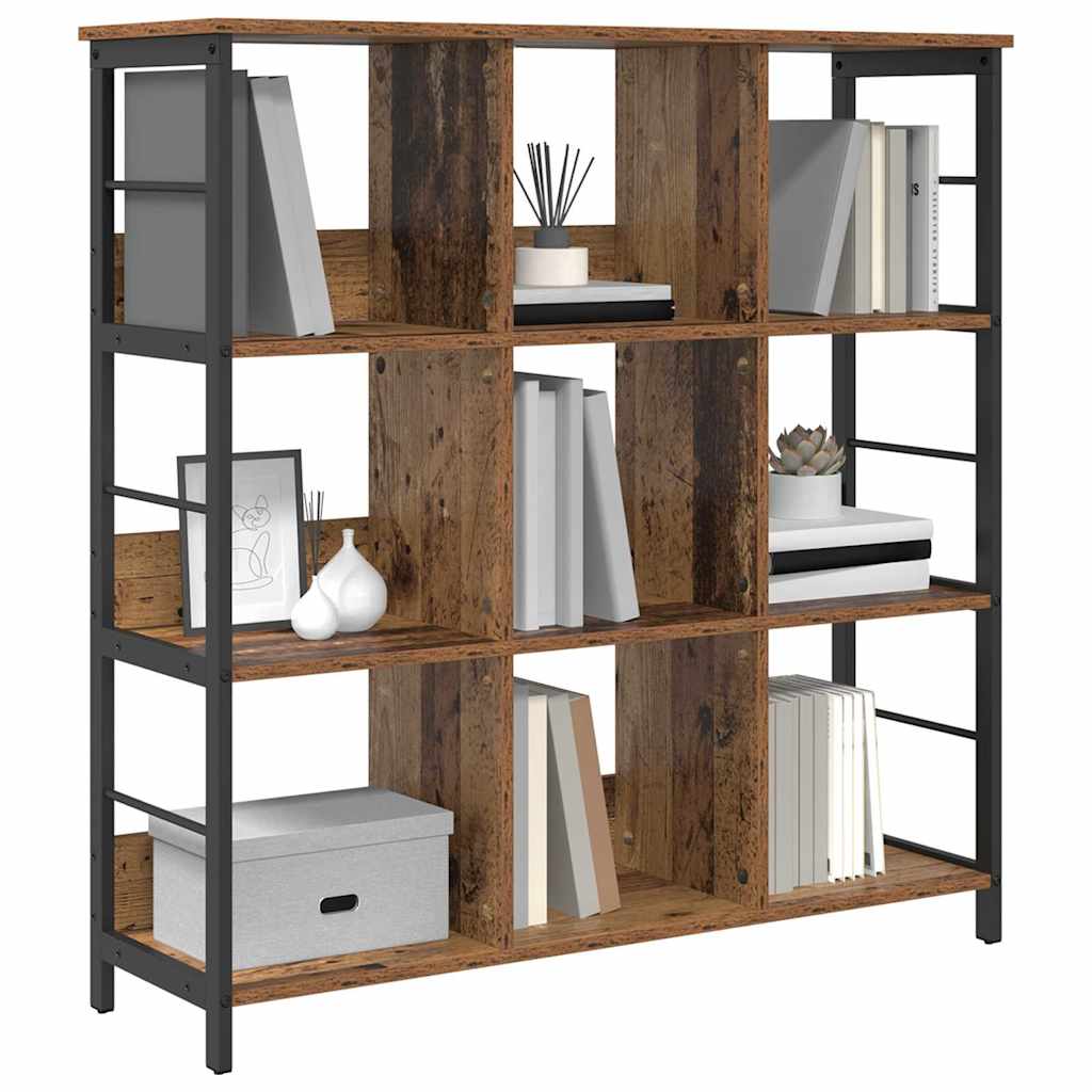 vidaXL Boekenkast Oud Hout 102 x 32 x 104,5 cm Bewerkt hout
