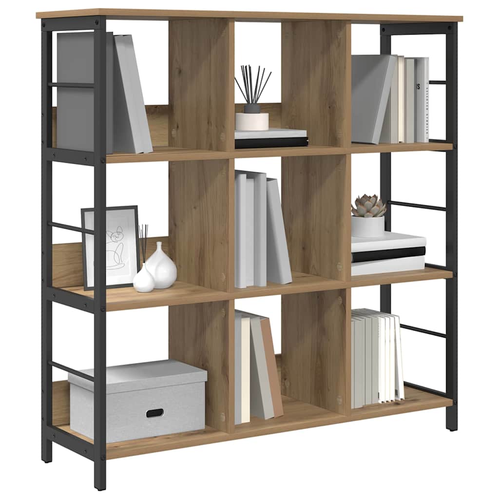 vidaXL Boekenkast Artisan Eiken 102 x 32 x 104,5 cm Bewerkt hout