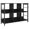 vidaXL Raamatukapp 6 tasandit 102 x 32 x 72,5 cm Tehispuit Must tamm