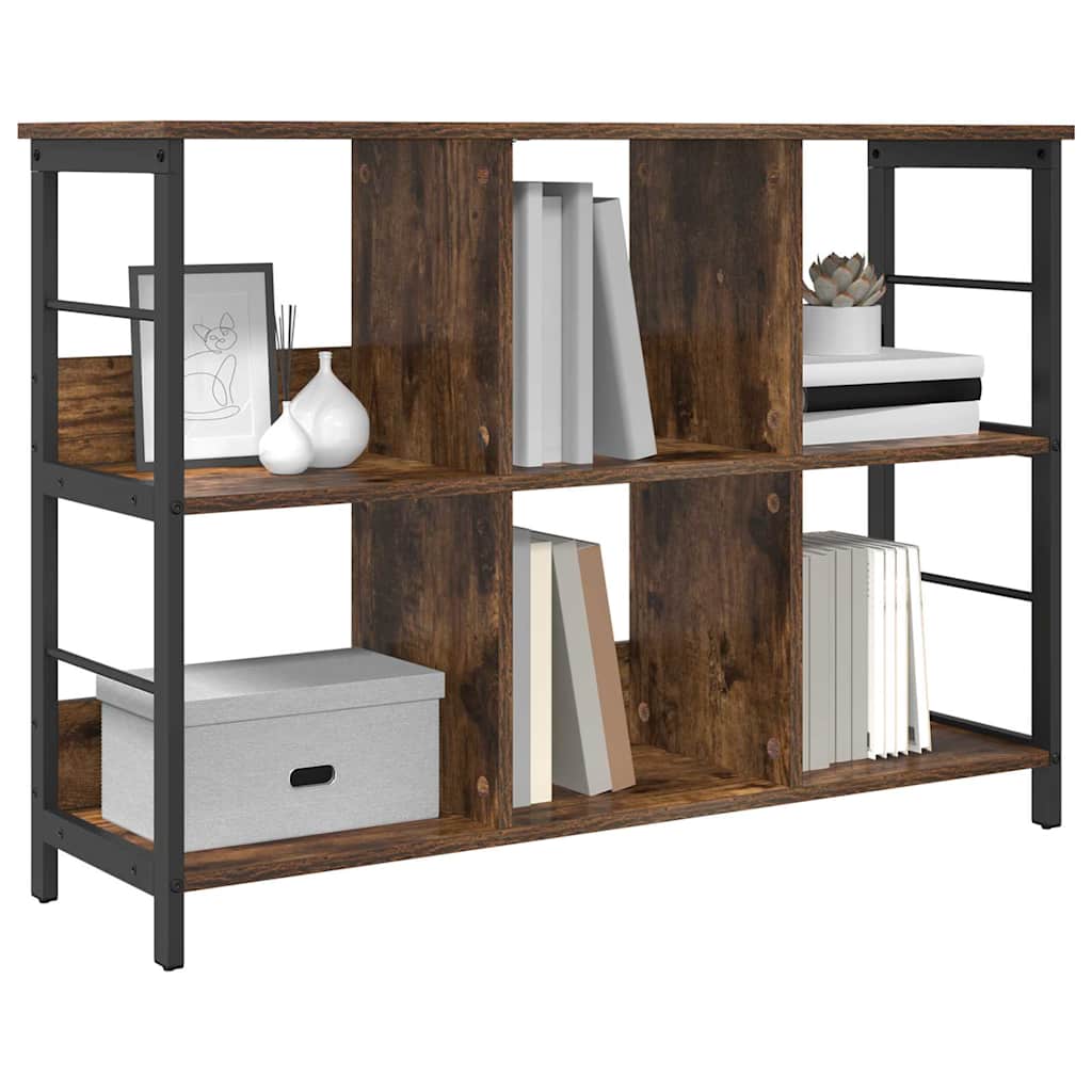 vidaXL Boekenkast Gerookt eiken 102 x 32 x 72,5 cm Bewerkt hout