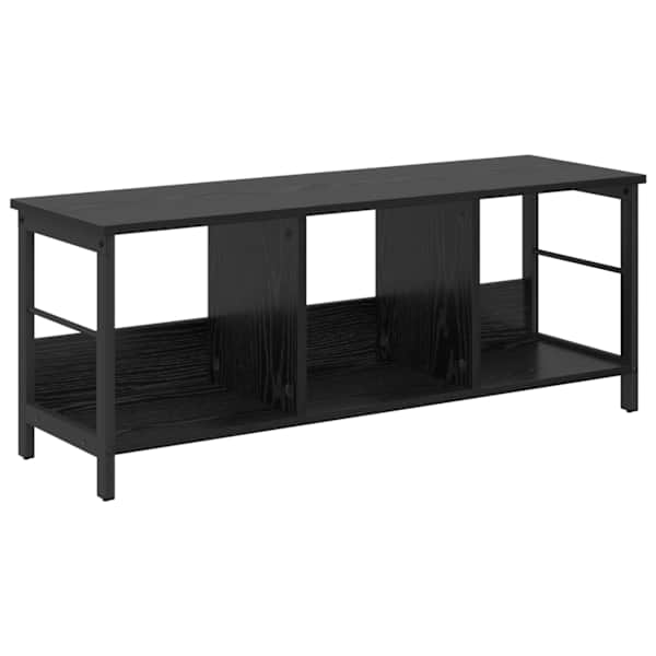 vidaXL Raamatukapp 3 tasandit 102 x 32 x 40,5 cm Tehispuit Must tamm