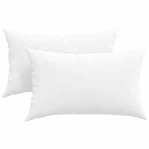 vidaXL Diivanipadjad 2 tk kangas Valge 50 x 30 cm