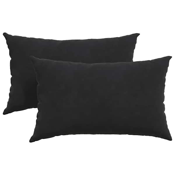 vidaXL Diivanipadjad 2 pcs Must 50 x 30 cm Korter kangas