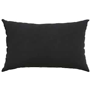 Pohovkové polštáře 2 pcs Černá 50 x 30 cm Žebrovaná látka - obrázek 6