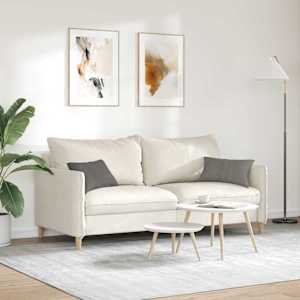Pohovkové polštáře 2 pcs Světle šedá 50 x 30 cm Žebrovaná látka - obrázek 4