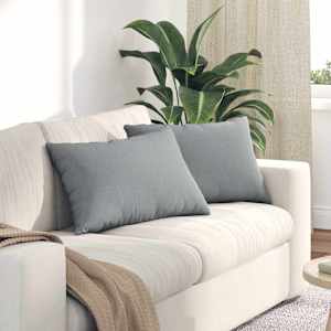 Pohovkové polštáře 2 pcs Světle šedá 60 x 40 cm textil - obrázek 1