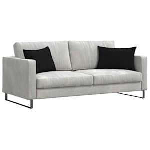 Pohovkové polštáře 2 pcs Černá 60 x 40 cm textil - obrázek 3