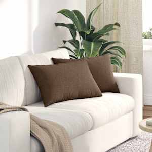 Pohovkové polštáře 2 pcs Hnědá 60 x 40 cm textil - obrázek 1