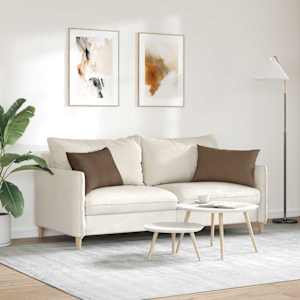 Pohovkové polštáře 2 pcs Hnědá 60 x 40 cm textil - obrázek 4