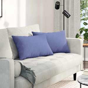 Pohovkové polštáře 2 pcs Modrá džínovina 60 x 40 cm textil - obrázek 1