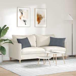 Pohovkové polštáře 2 pcs Tmavě šedá 60 x 40 cm Žebrovaná látka - obrázek 4