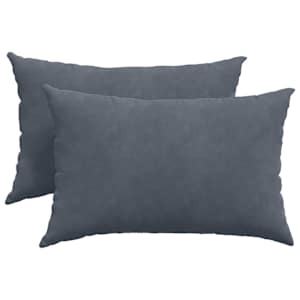 Pohovkové polštáře 2 pcs Tmavě šedá 60 x 40 cm Žebrovaná látka - obrázek 2