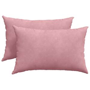 Pohovkové polštáře 2 pcs Růžová 60 x 40 cm Žebrovaná látka - obrázek 2