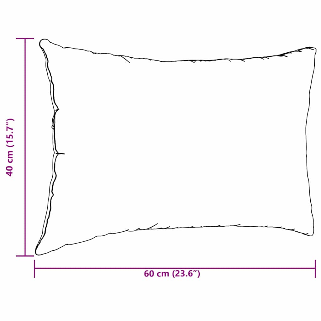 Μαξιλάρι Καναπέ 2 pcs Κίτρινο 60 x 40 cm Υφασμάτινο Κορντουρά - Image 9