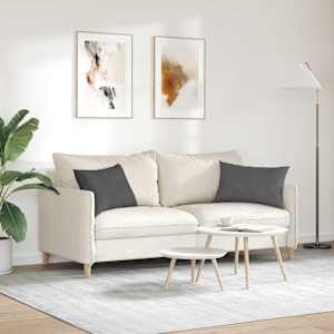 Pohovkové polštáře 2 pcs Tmavě šedá 60 x 40 cm Žebrovaná látka - obrázek 4