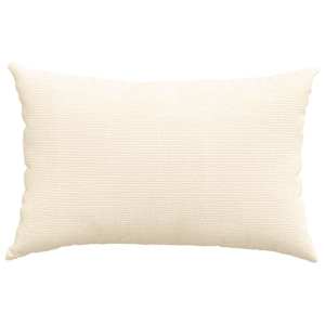 Pohovkové polštáře 2 pcs Krémová 60 x 40 cm Žebrovaná látka - obrázek 6