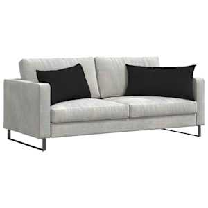 Pohovkové polštáře 2 pcs Černá 80 x 40 cm textil - obrázek 3