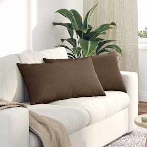Pohovkové polštáře 2 pcs Hnědá 80 x 40 cm textil - obrázek 1