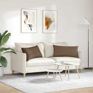 Pohovkové polštáře 2 pcs Hnědá 80 x 40 cm textil - obrázek 4