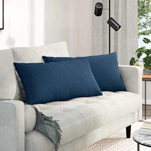 Pohovkové polštáře 2 pcs Modrá 80 x 40 cm textil - obrázek 1