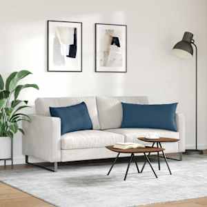 Pohovkové polštáře 2 pcs Modrá 80 x 40 cm textil - obrázek 4
