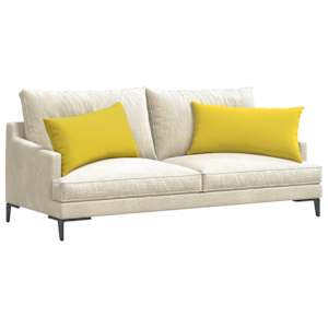 Pohovkové polštáře 2 pcs Světlá žlutá 80 x 40 cm textil - obrázek 3