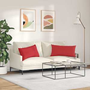 Pohovkové polštáře 2 pcs Červená 80 x 40 cm textil - obrázek 4