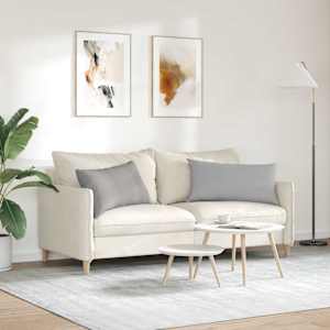 Pohovkové polštáře 2 pcs Oblačno šedá 80 x 40 cm textil - obrázek 4
