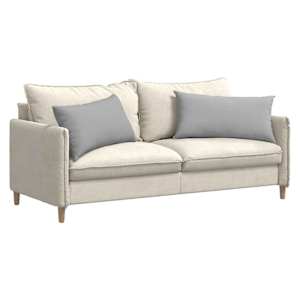 Pohovkové polštáře 2 pcs Oblačno šedá 80 x 40 cm textil - obrázek 3