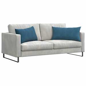 Pohovkové polštáře 2 pcs Modrá 80 x 40 cm Žebrovaná látka - obrázek 3