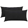 vidaXL Diivanipadjad 2 pcs Must 80 x 40 cm Korter kangas