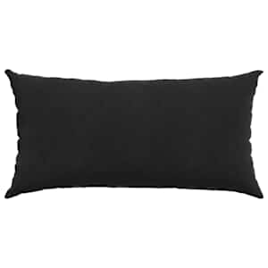 Pohovkové polštáře 2 pcs Černá 80 x 40 cm Žebrovaná látka - obrázek 6
