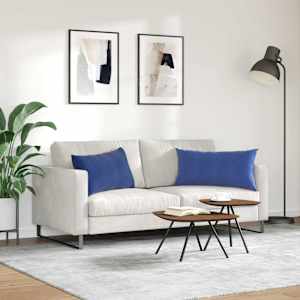 Pohovkové polštáře 2 pcs Policová modrá 80 x 40 cm - obrázek 4